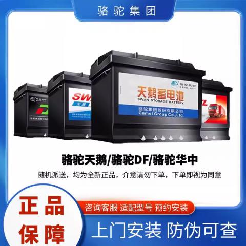 骆驼DF天鹅汽车电瓶适配五菱长安宝骏东风雪佛兰标志大众蓄电池